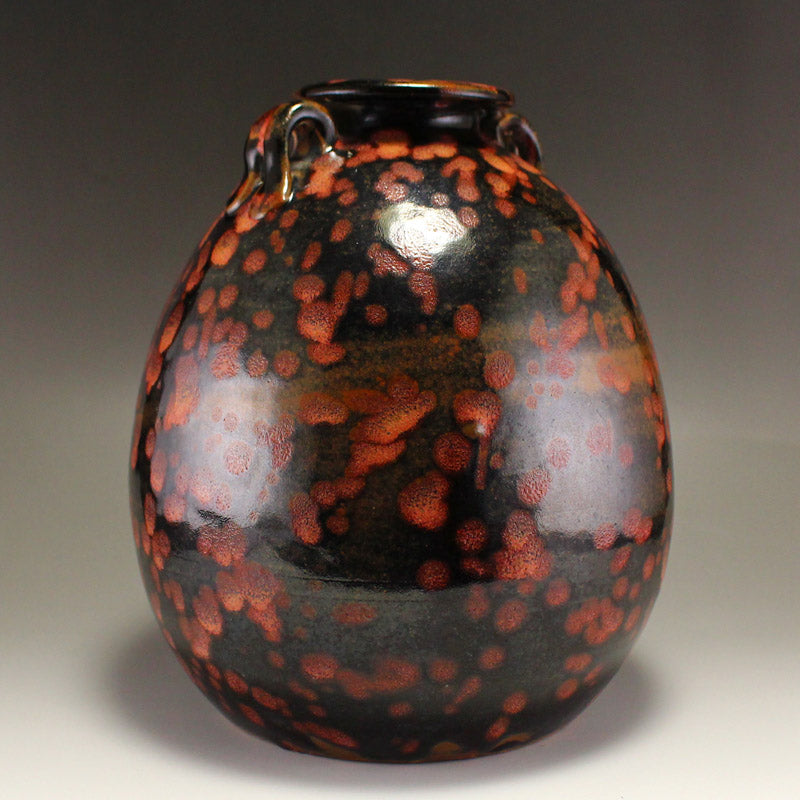 Chinese Jun Kiln Variable Glaze Porcelain Double Ears Pot