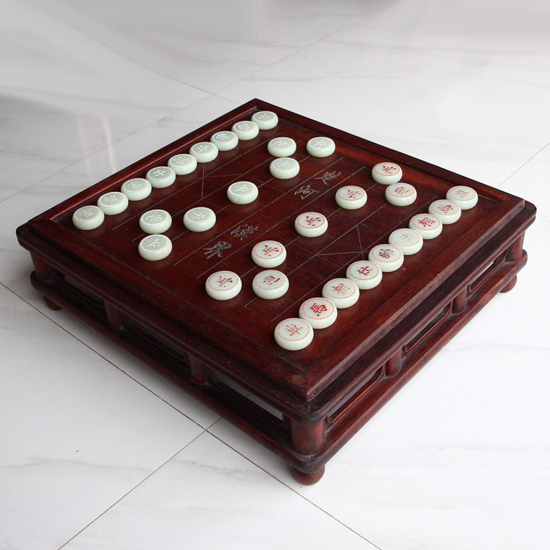 A Set Natural White Hetian Jade Chess