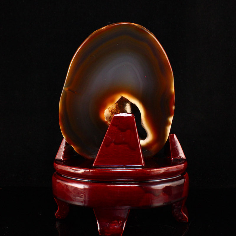 Agate Carved Rooster Statue