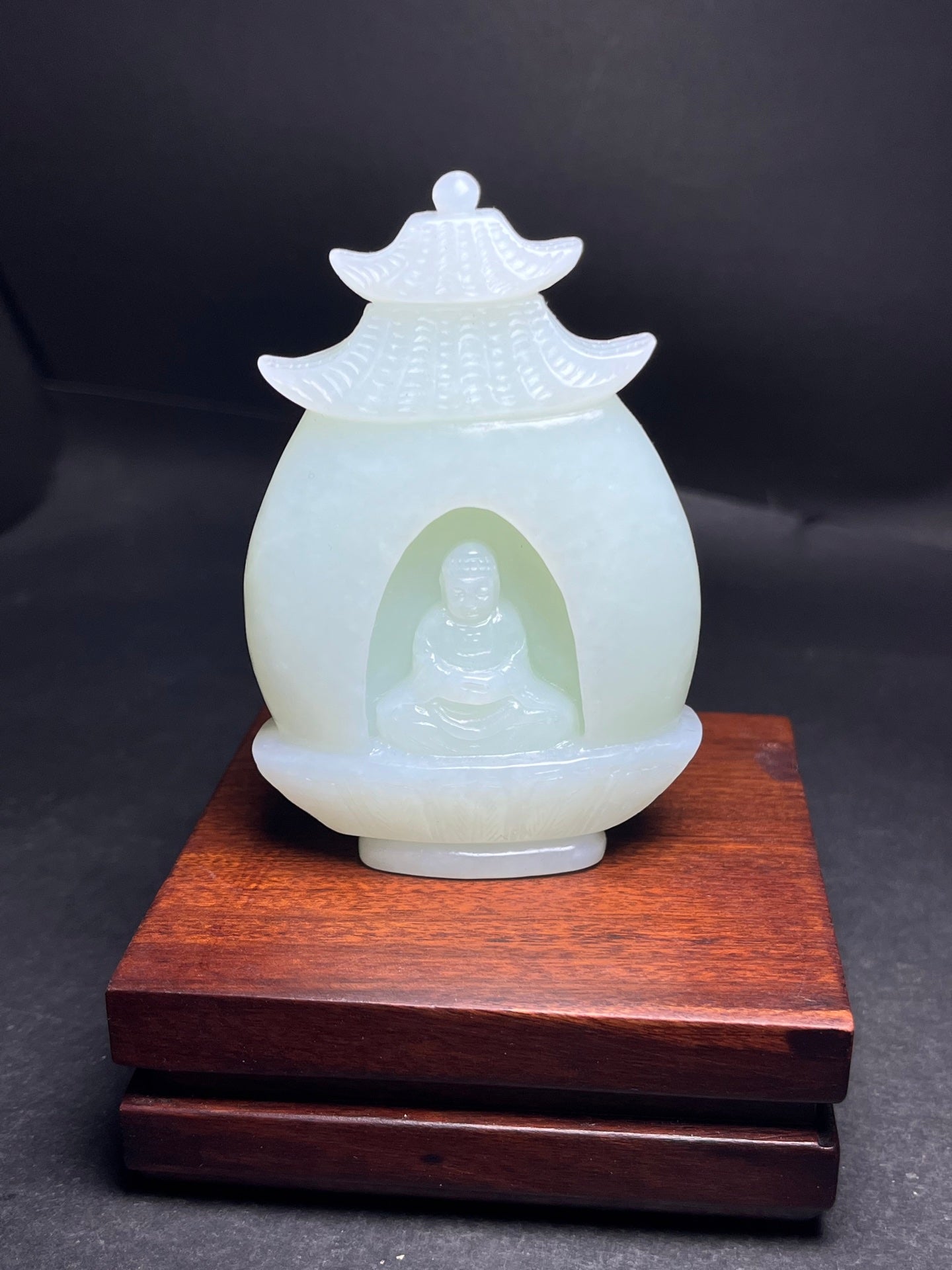 A1765 Superb Chinese Hetian Jade Carved Siddhartha Buddha Shrines Statue