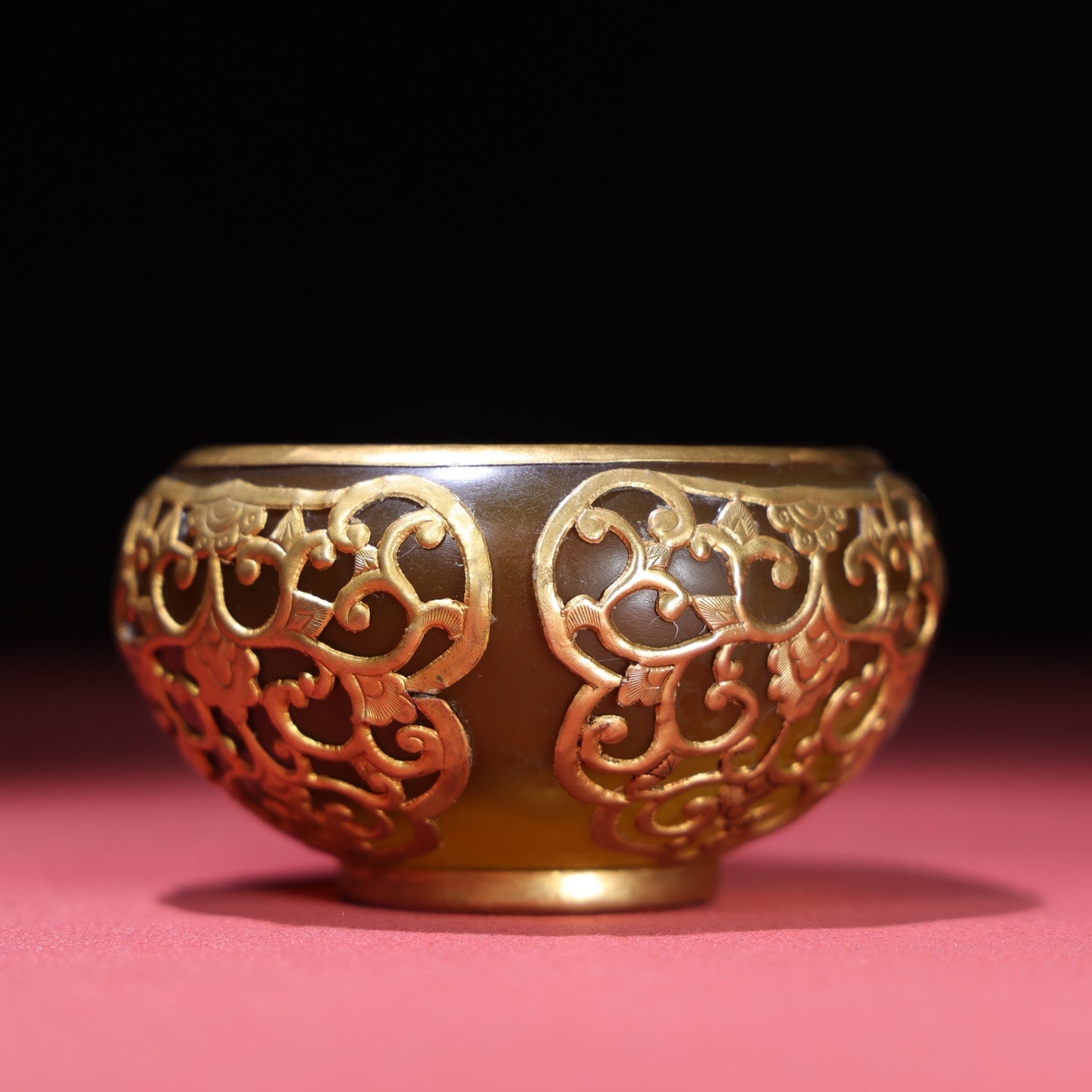 A1786 Chinese Inlaying Gold Edge Agate Brush Washer
