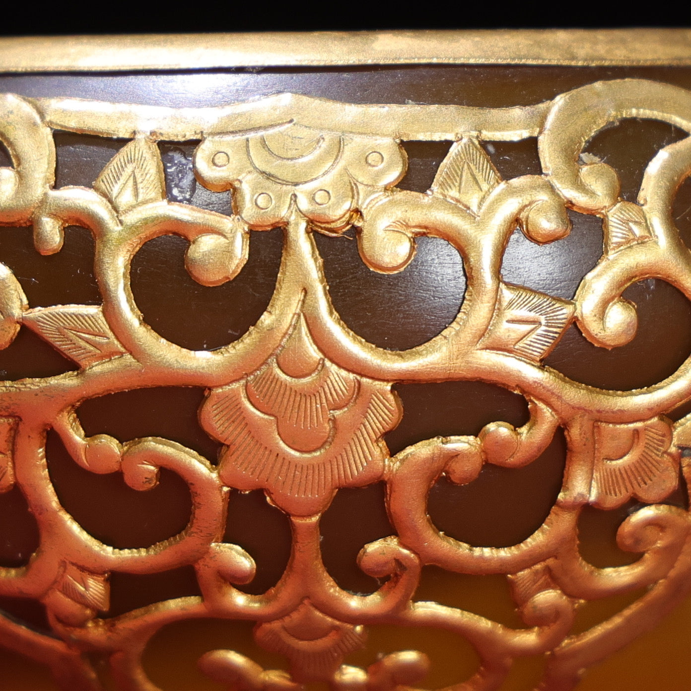 A1786 Chinese Inlaying Gold Edge Agate Brush Washer