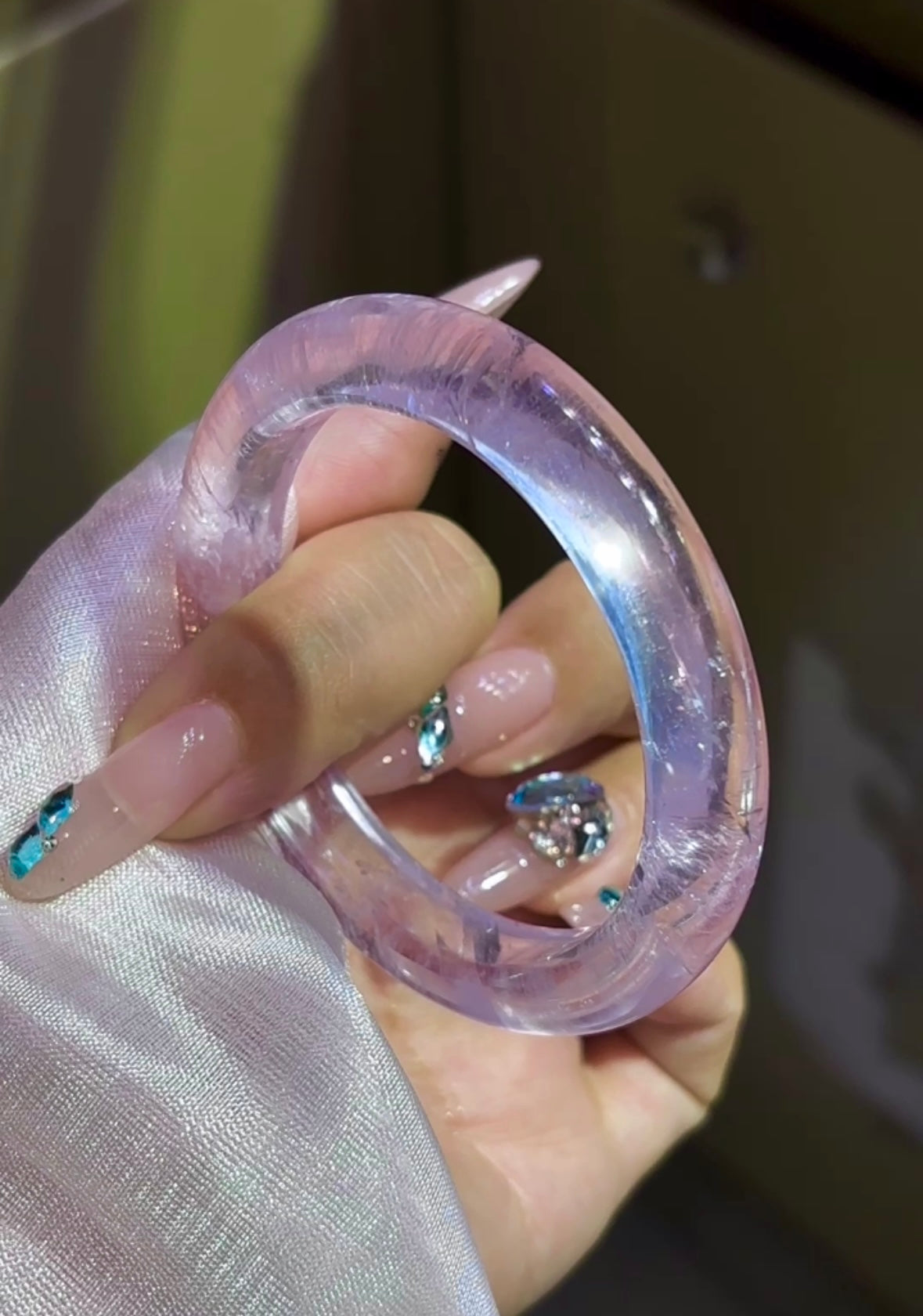 A1791 Exquisite Purple Lithium Crystal Bracelet