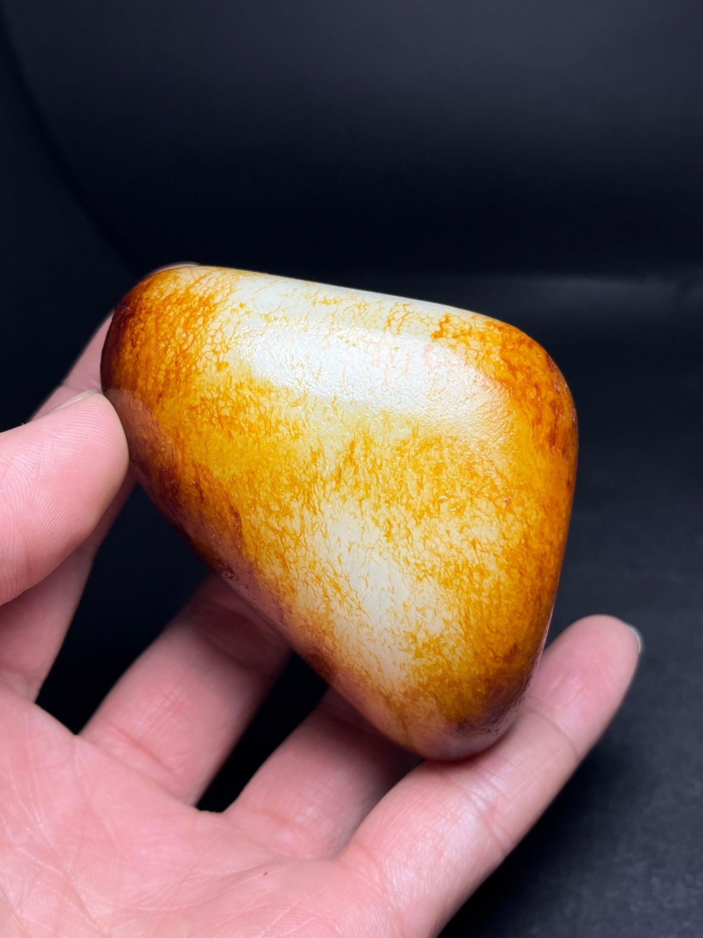 A1797 Vintage Chinese Hetian Jade Original Stone Statue