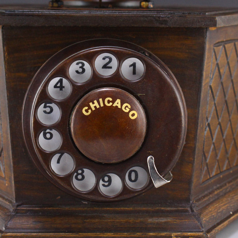 Vintage Wood & Copper Telephone