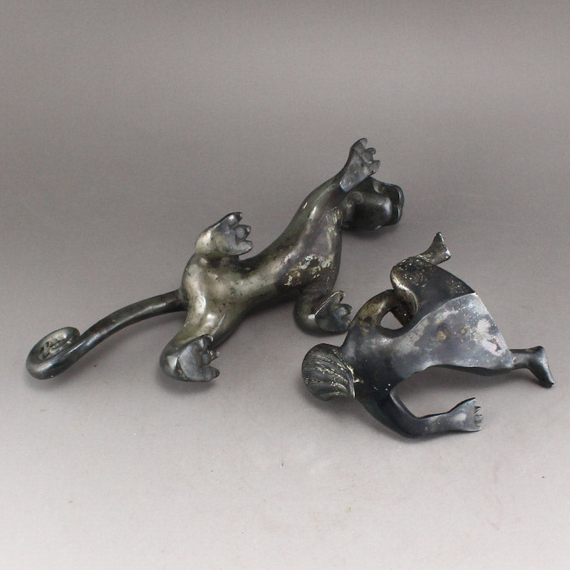 Old Chinese Bronze Tiger Statue
