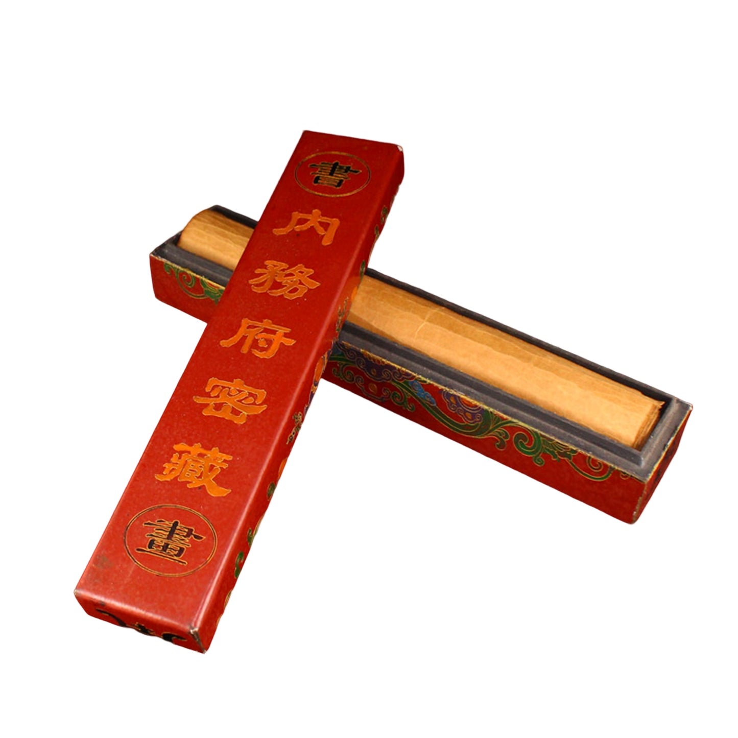 Chinese Watercolour On Xuan Paper Painting w Lacquerware Box