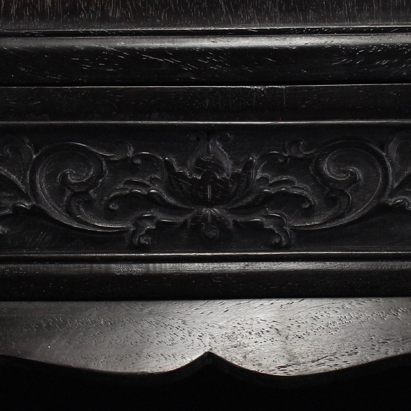 Vintage Chinese Zitan Wood Inlay Jade Screen