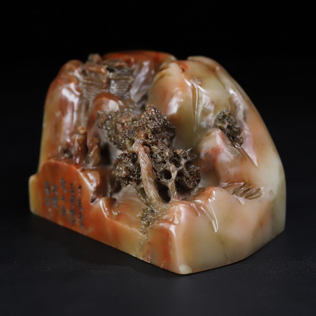Old Chinese Shoushan Stone Carved Sage Seal