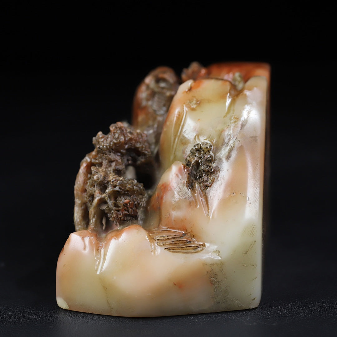 Old Chinese Shoushan Stone Carved Sage Seal