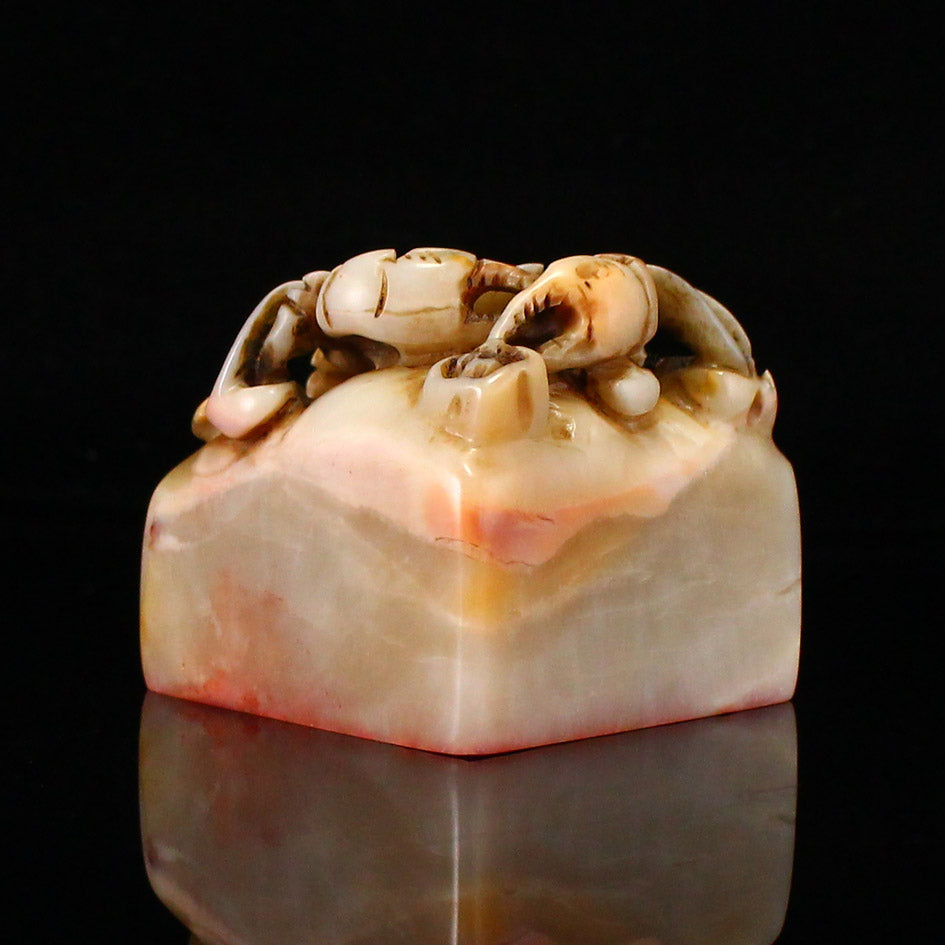 Vintage Chinese Shoushan Stone Crab Seal