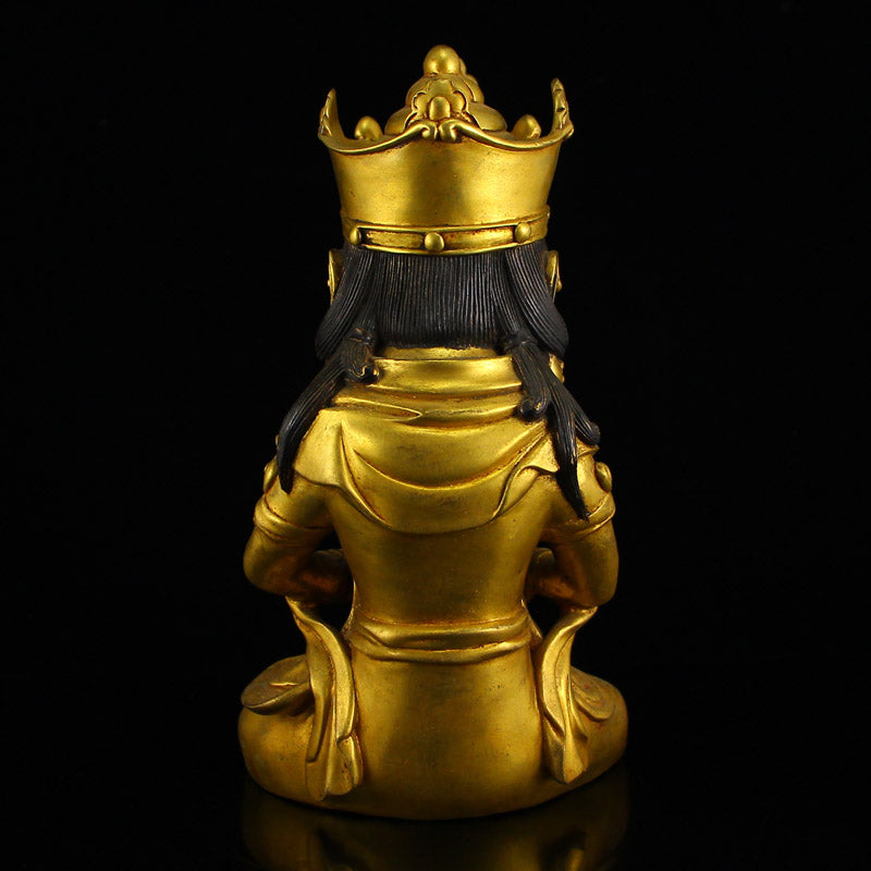 Old Chinese Gilt Gold Bronze Buddha Statue
