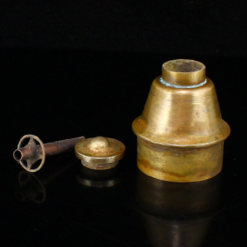 Chinese Qing Dynasty Bronze Enamel Smoke Lamp