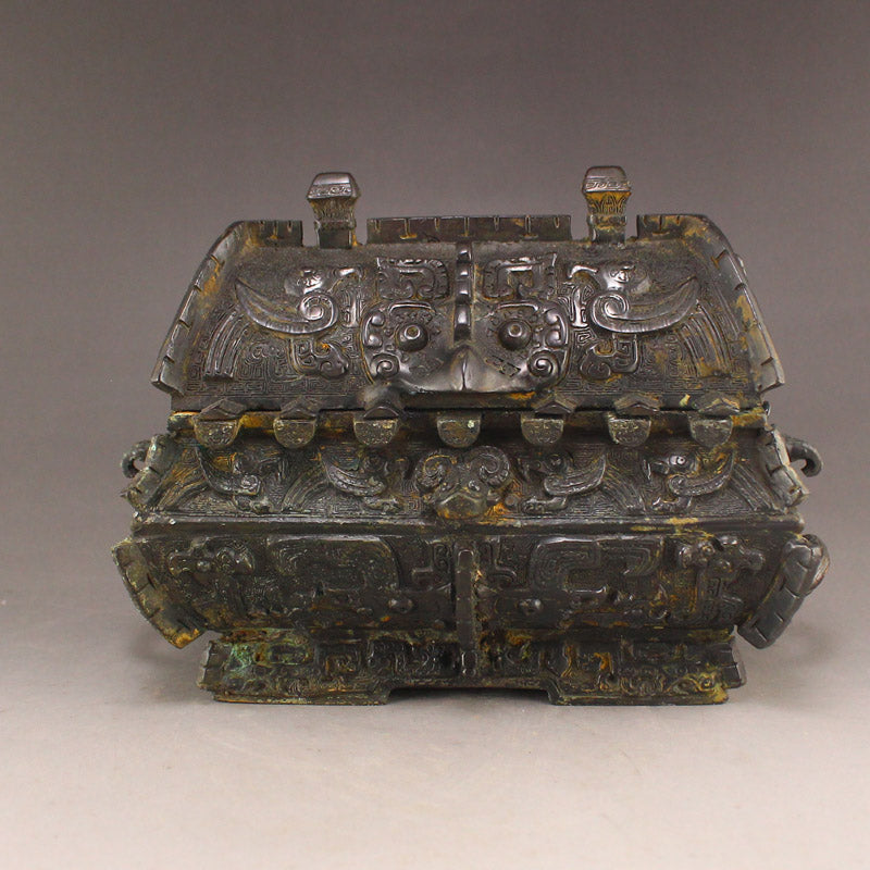 Chinese Bronze Double Ears Wine Container - Li Fang Yi