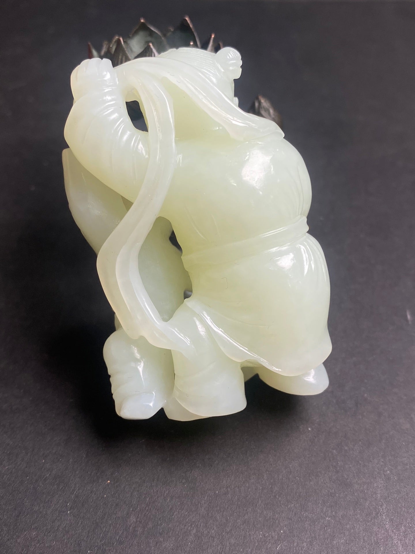 Chinese White Hetian Jade Fortune Kids Pendant