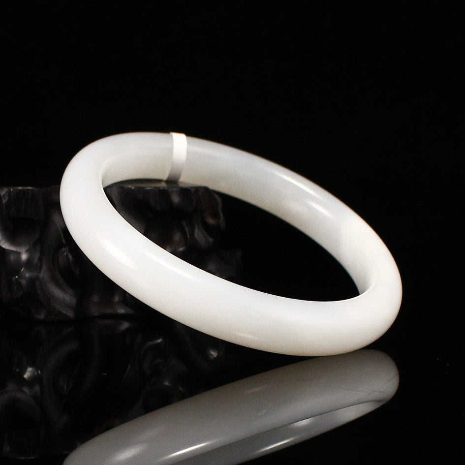 Inside Diameter 61.4MM Natural Hetian Jade Bracelet
