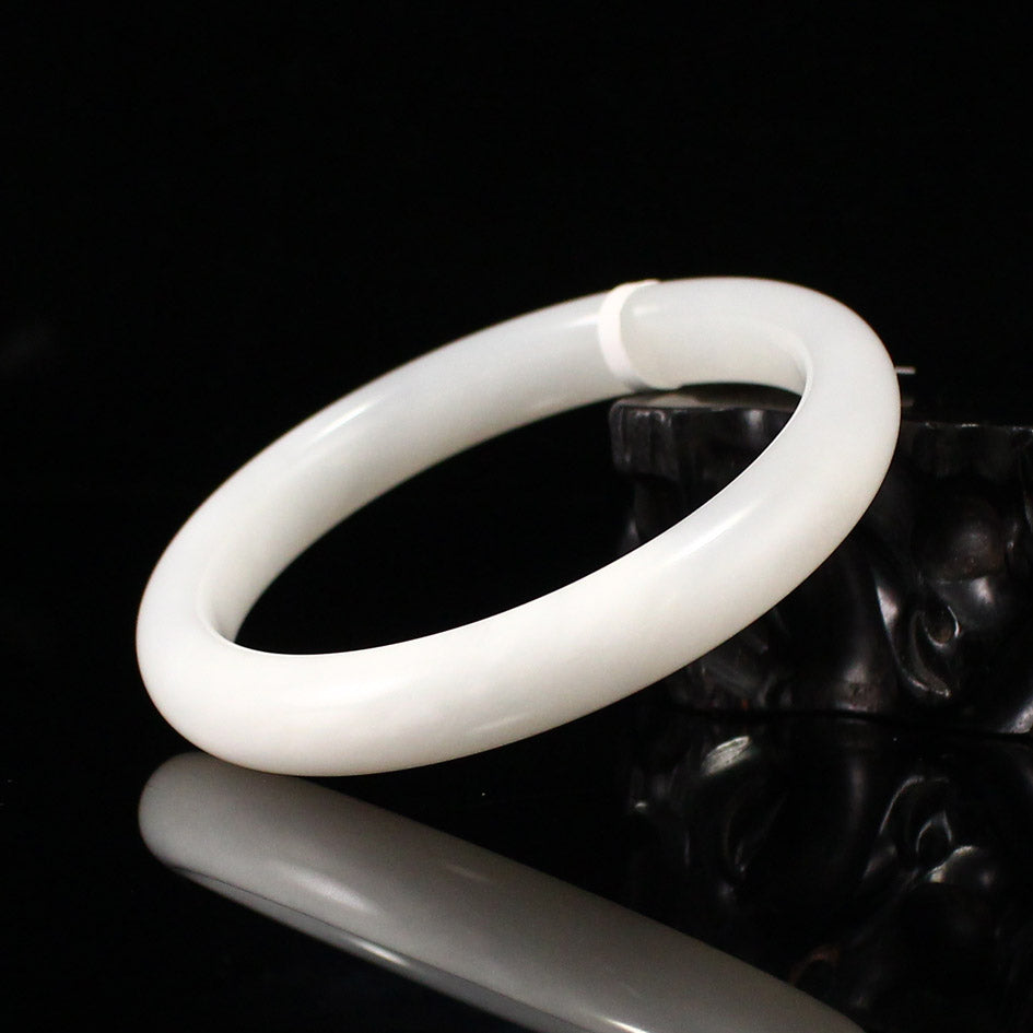 Inside Diameter 61.4MM Natural Hetian Jade Bracelet