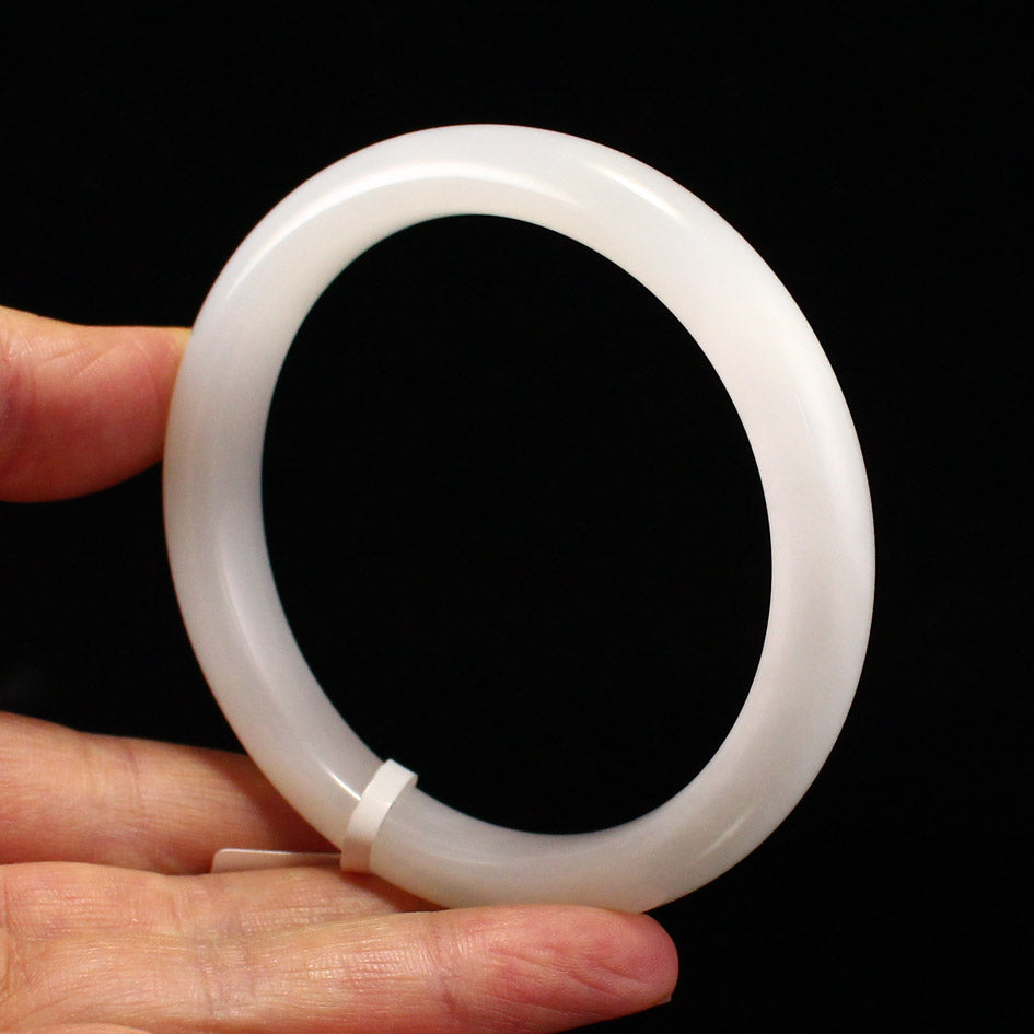 Inside Diameter 61.4MM Natural Hetian Jade Bracelet