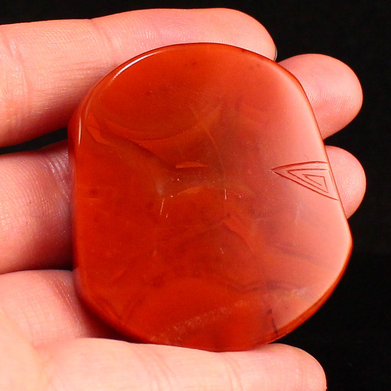 Natural Nanhong Agate Carved Kylin Pendant w Certificate