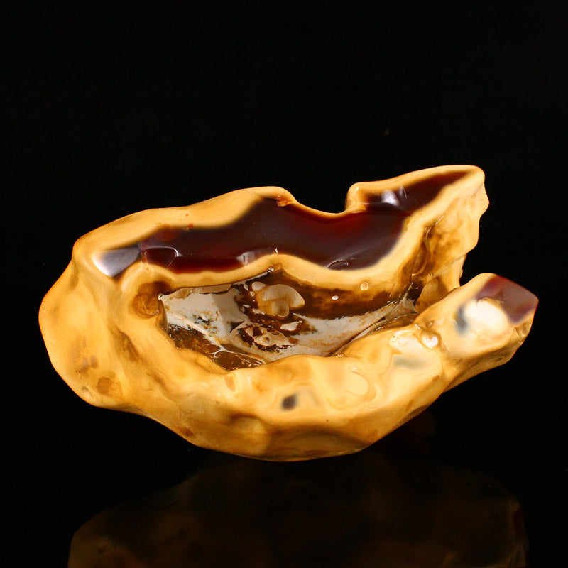 Natural Agate Carved Lizard Statue