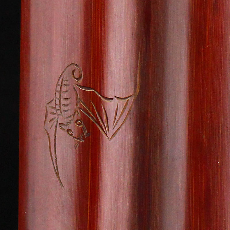 Old Bamboo Low Relief Peach Arm Rest