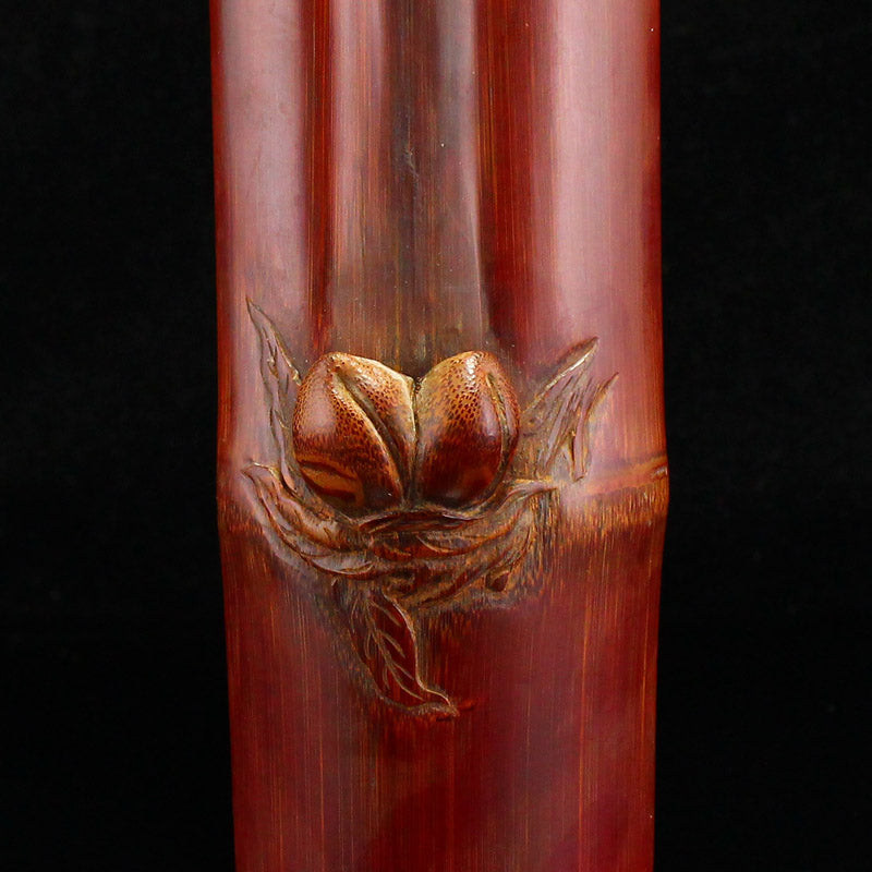 Old Bamboo Low Relief Peach Arm Rest