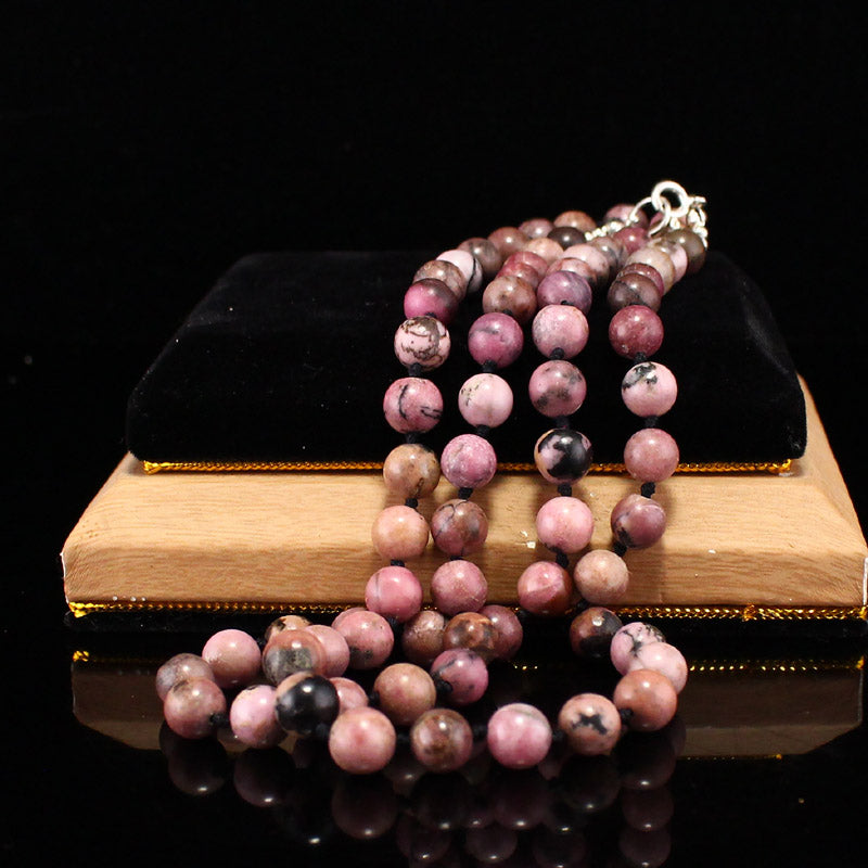 Beautiful Pink Gem Beads Necklace