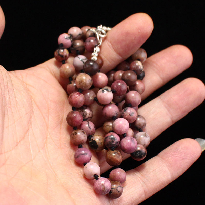 Beautiful Pink Gem Beads Necklace