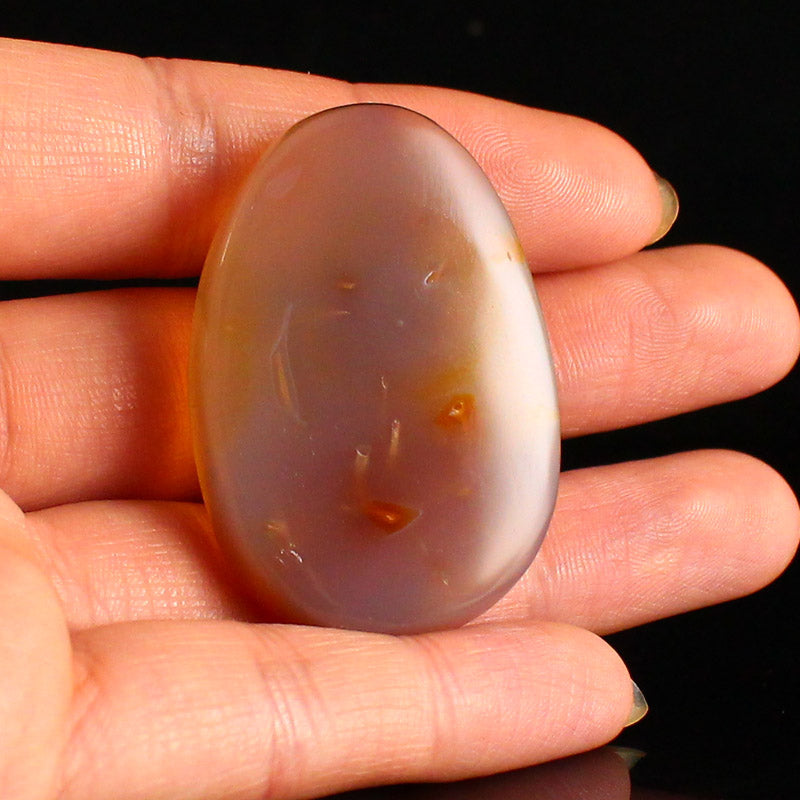 Natural Double Color Agate Carved Kwan-yin Pendant w Certificate