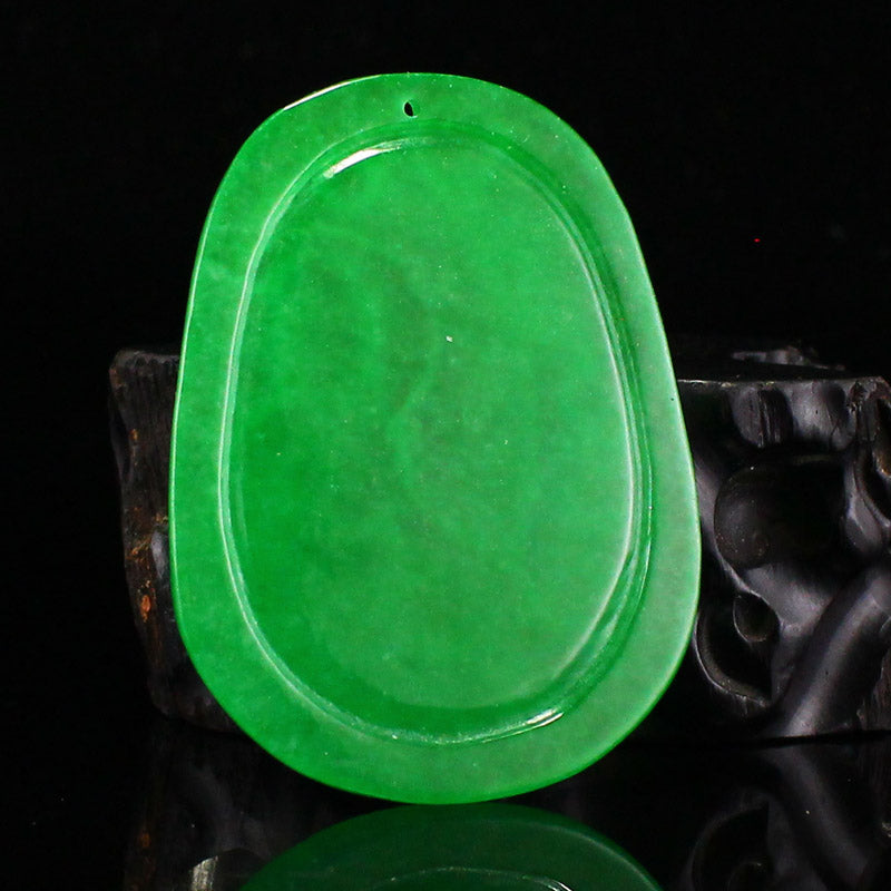 Natural Green Jade Kwan-yin Pendant