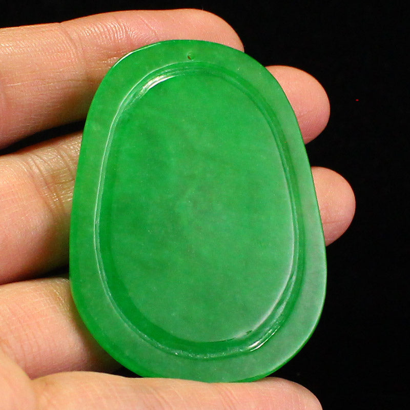 Natural Green Jade Kwan-yin Pendant