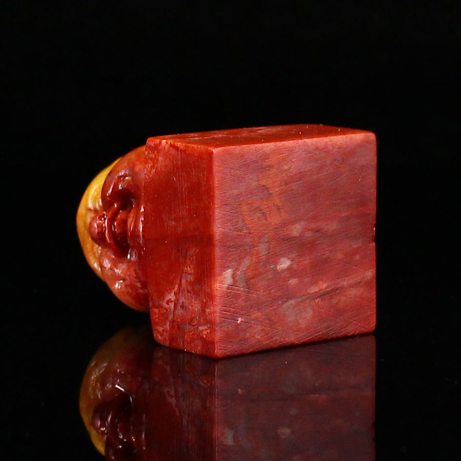 Chinese Shoushan Stone Carved Buddha Head Seal