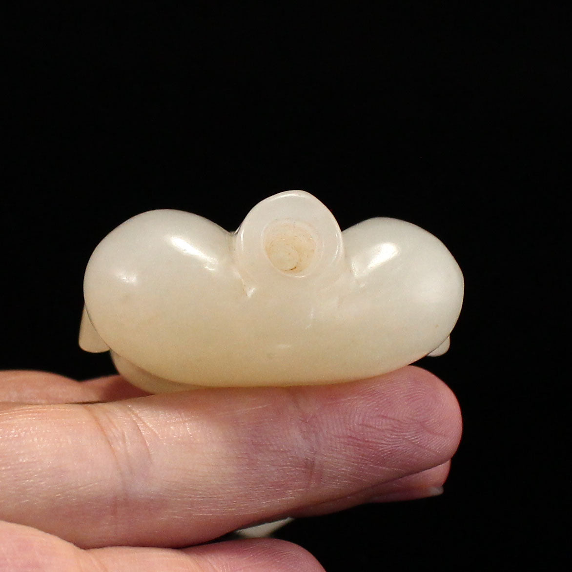 Old Chinese Jade Carved Beast Face Pendant