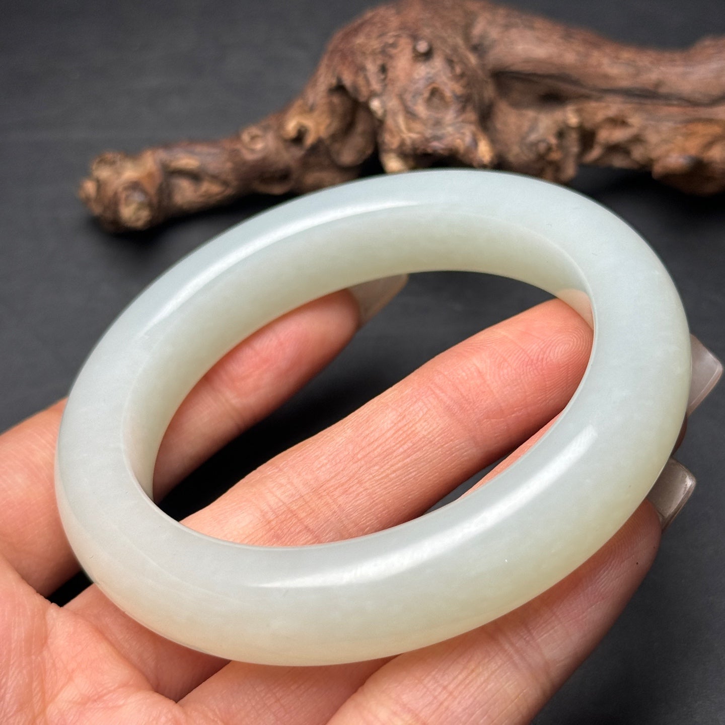 A0165 Inside Diameter 56MM Chinese Natural Hetian Jade Bracelet