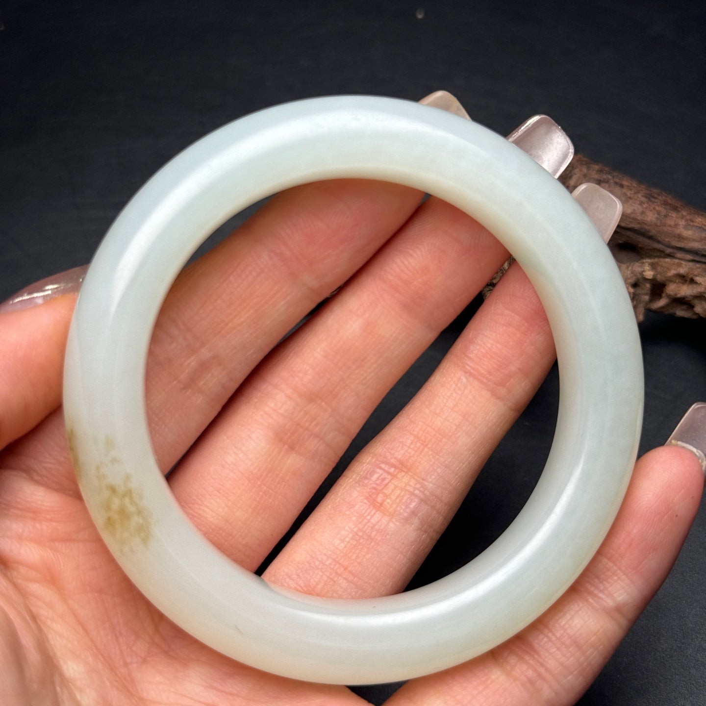 A0165 Inside Diameter 56MM Chinese Natural Hetian Jade Bracelet