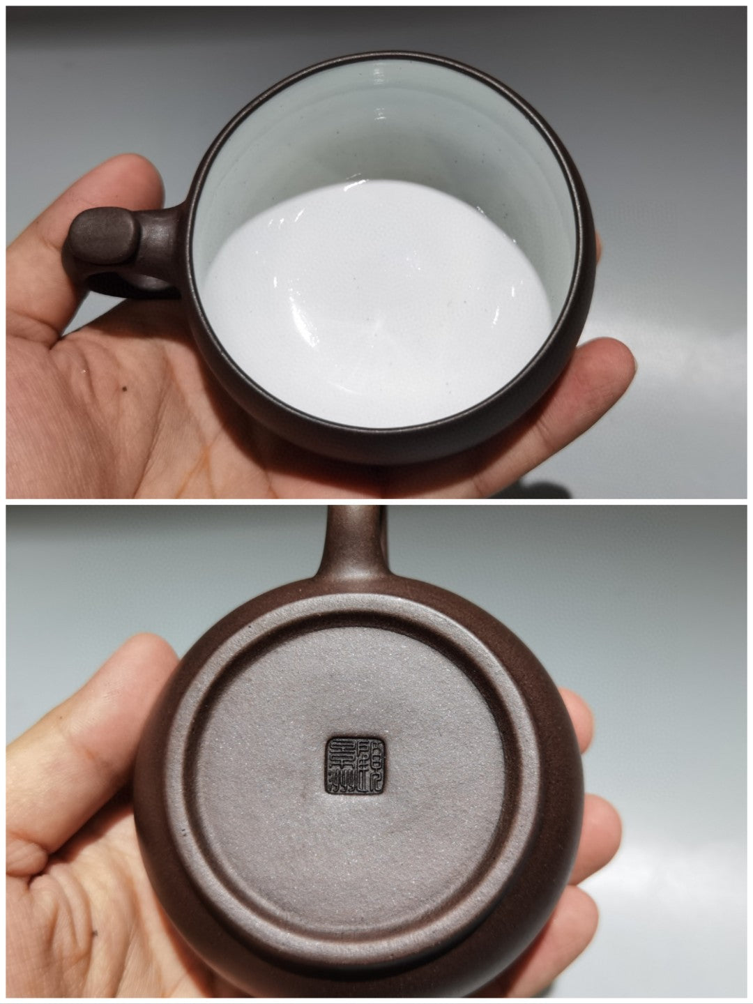 A0200 A Set Chinese Yixing Zisha Clay Teapot & Cups w Artist Signed