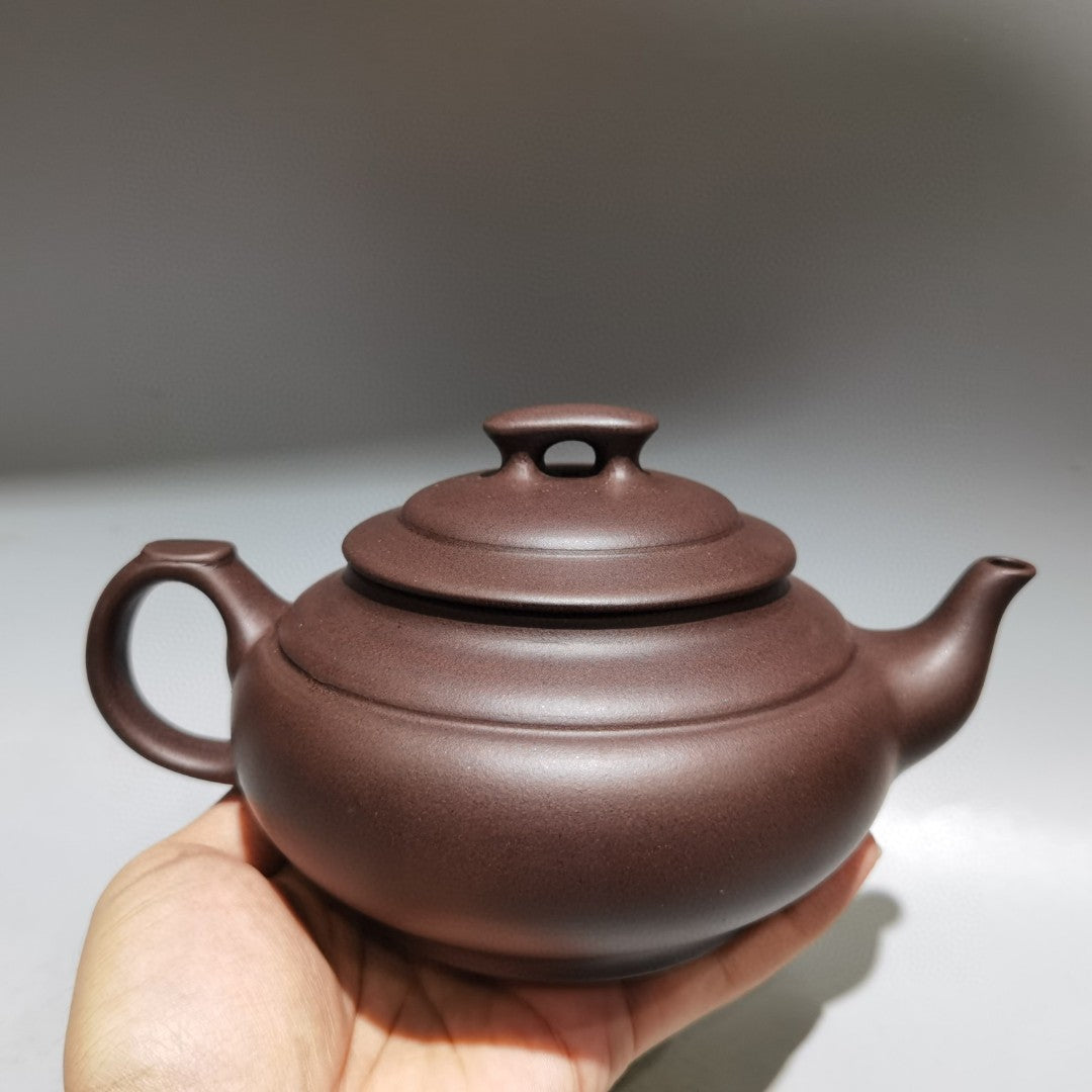 A0200 A Set Chinese Yixing Zisha Clay Teapot & Cups w Artist Signed