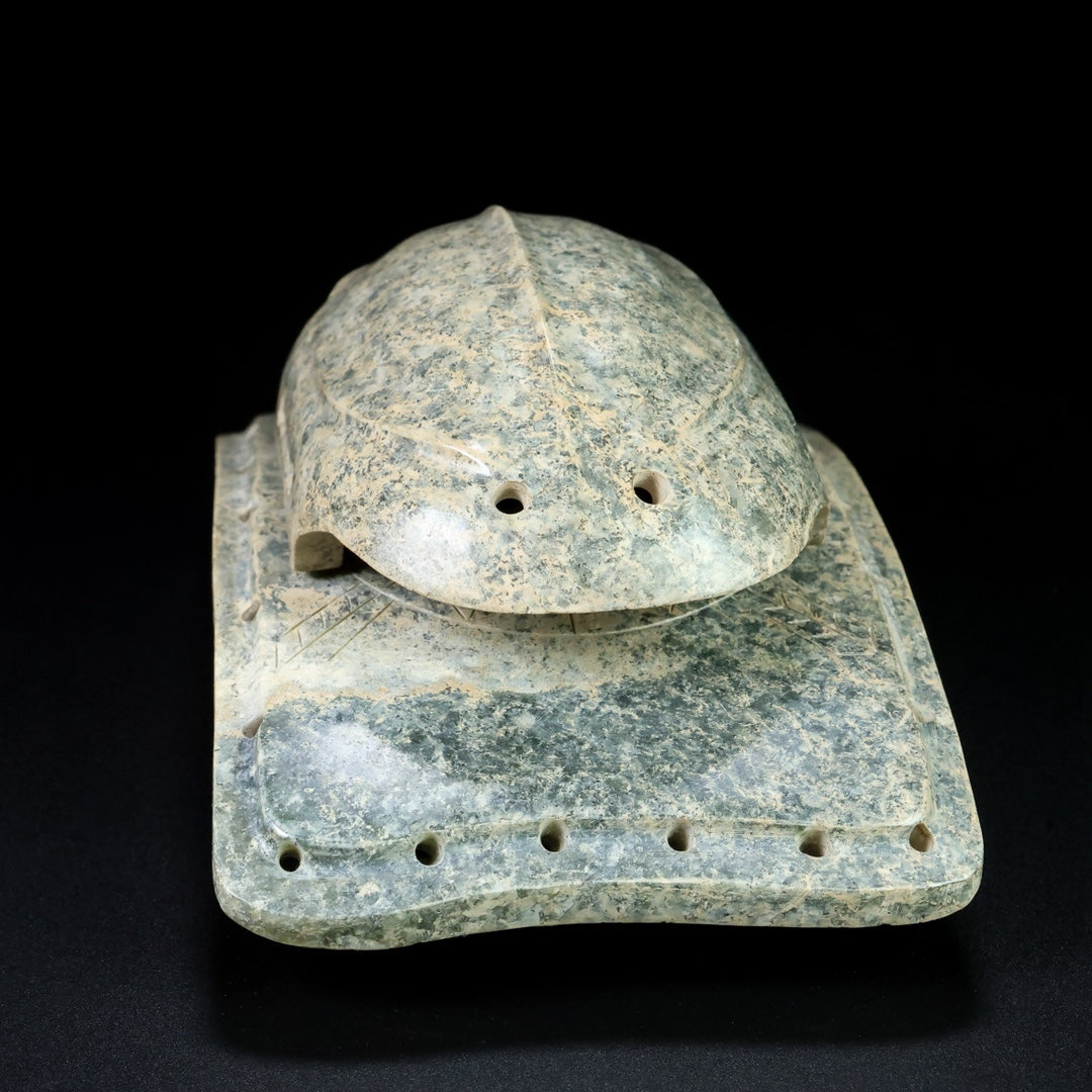 A0209 Vintage Chinese Hetian Jade Carved Turtle Shell Statue