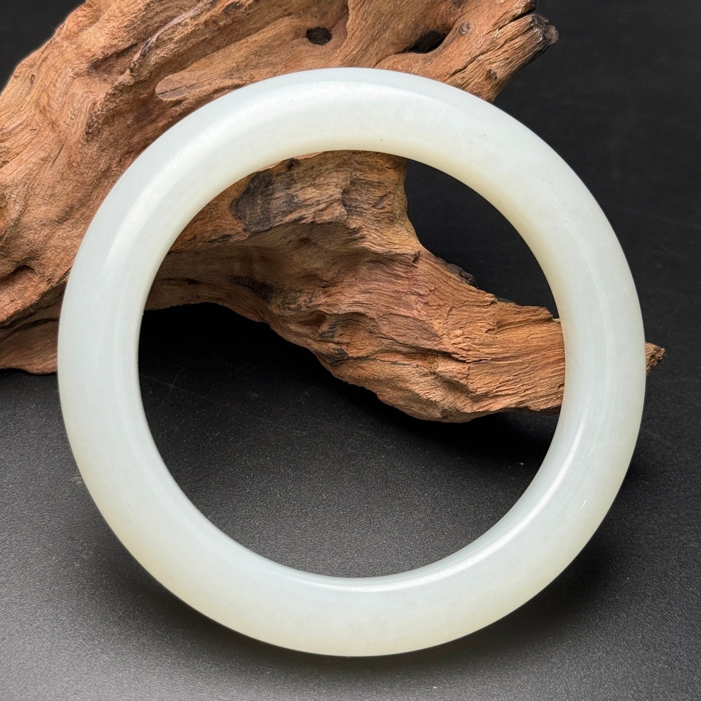 A0492 Inside Diameter 58MM Chinese Natural White Hetian Jade Bracelet