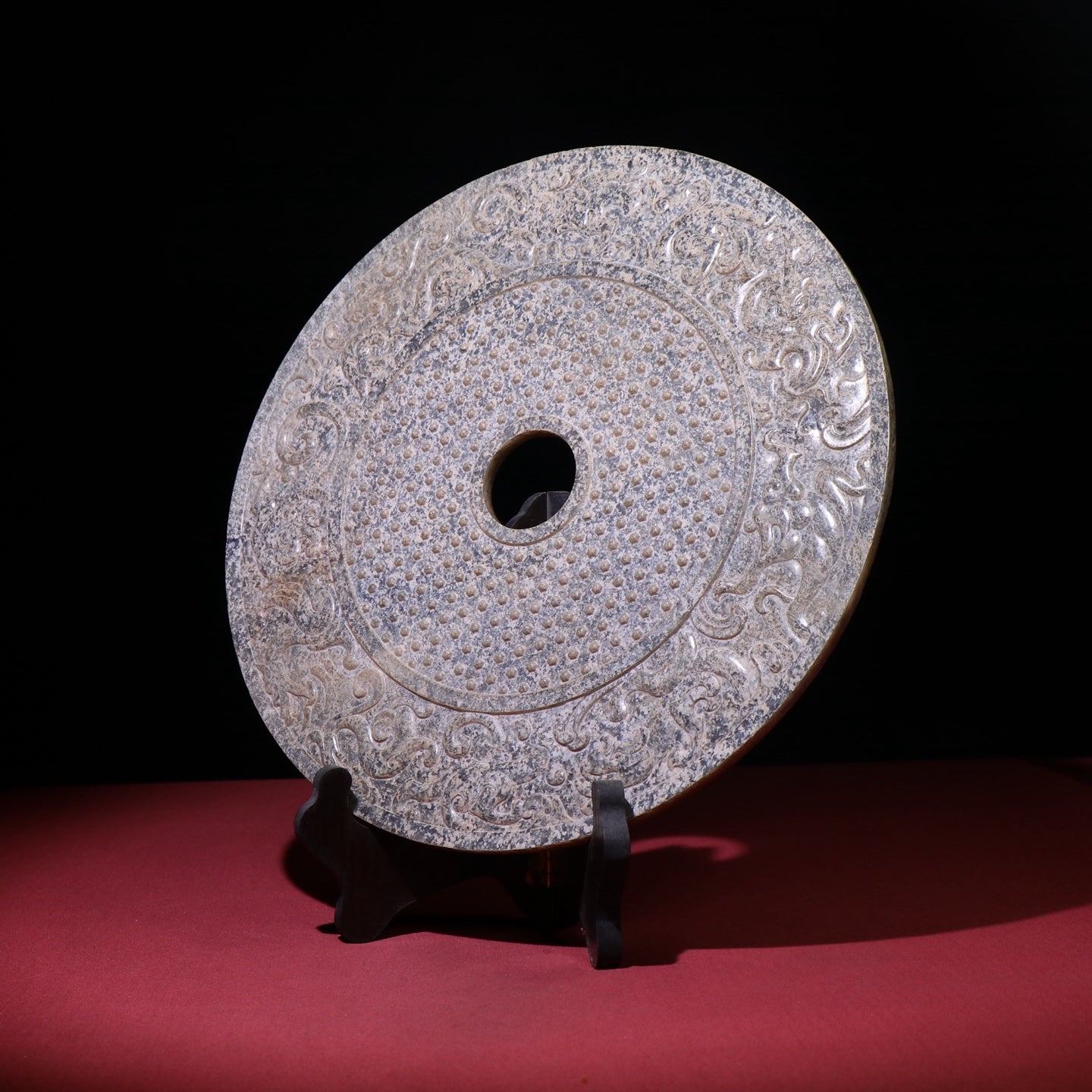 A0505 Vintage Chinese Hetian Jade Bi