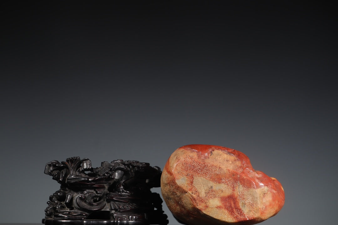 A0508 Vintage Chinese Shoushan Stone Carved Arhat Statue