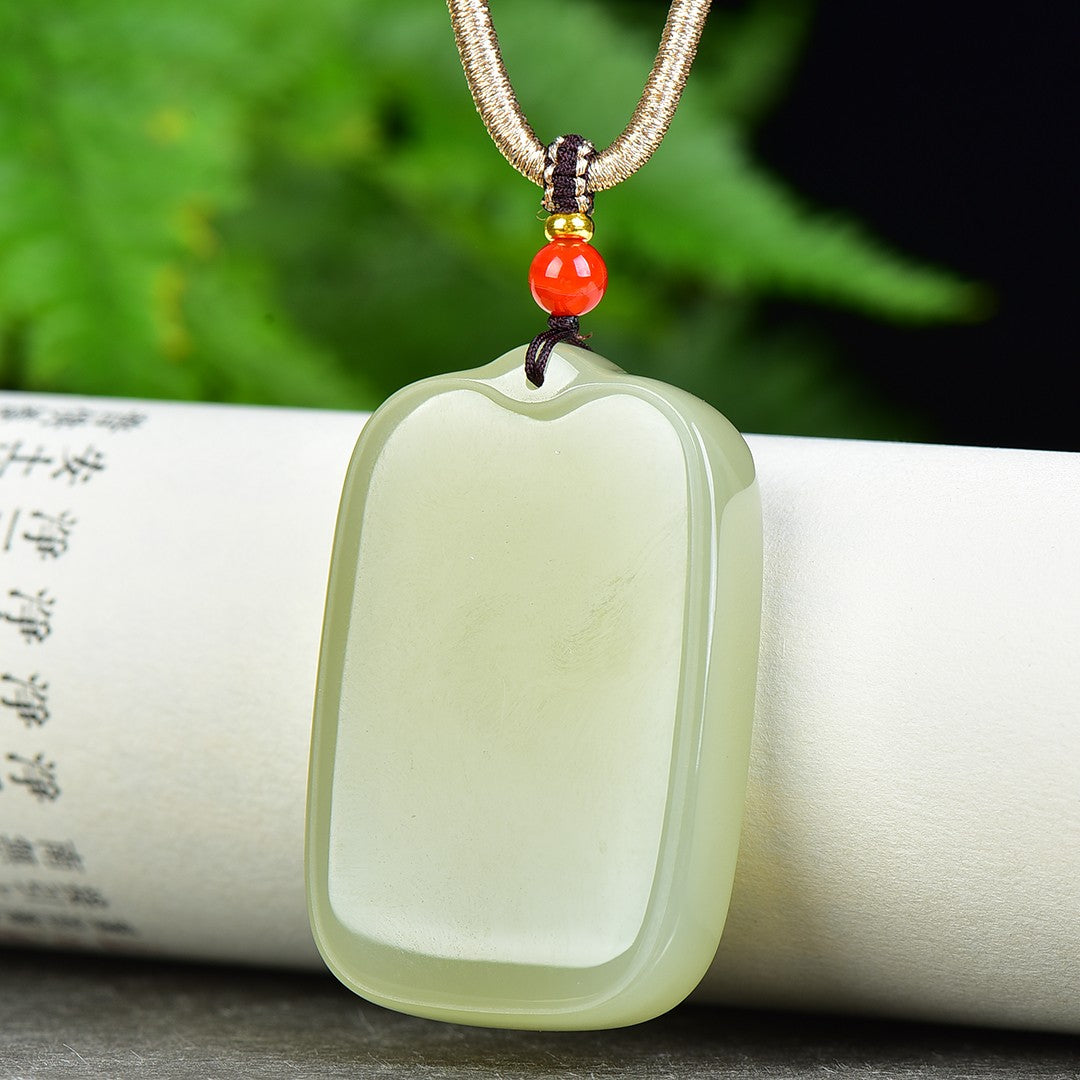 A0551 Superb Chinese Natural Hetian Jade Lucky Pendant