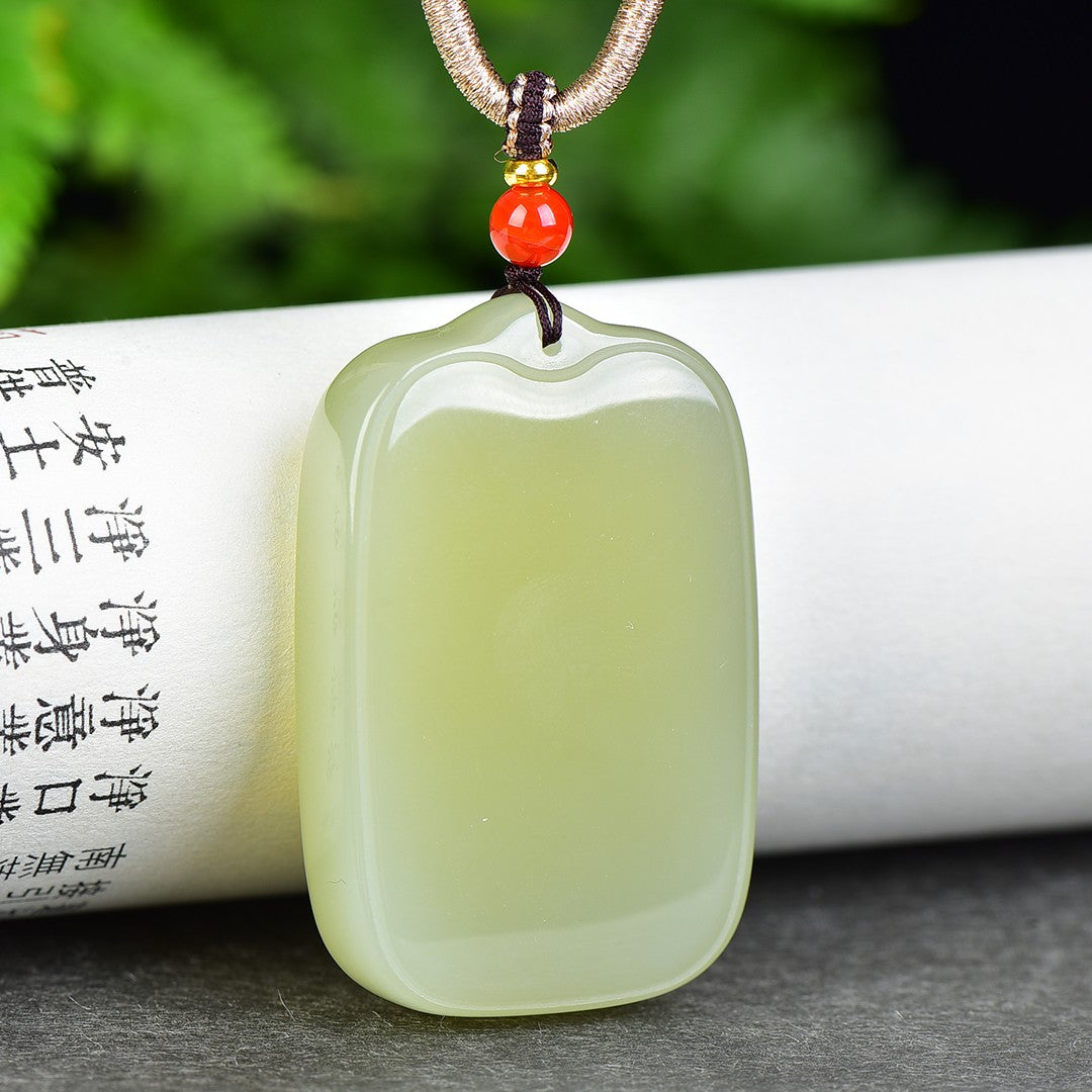 A0551 Superb Chinese Natural Hetian Jade Lucky Pendant