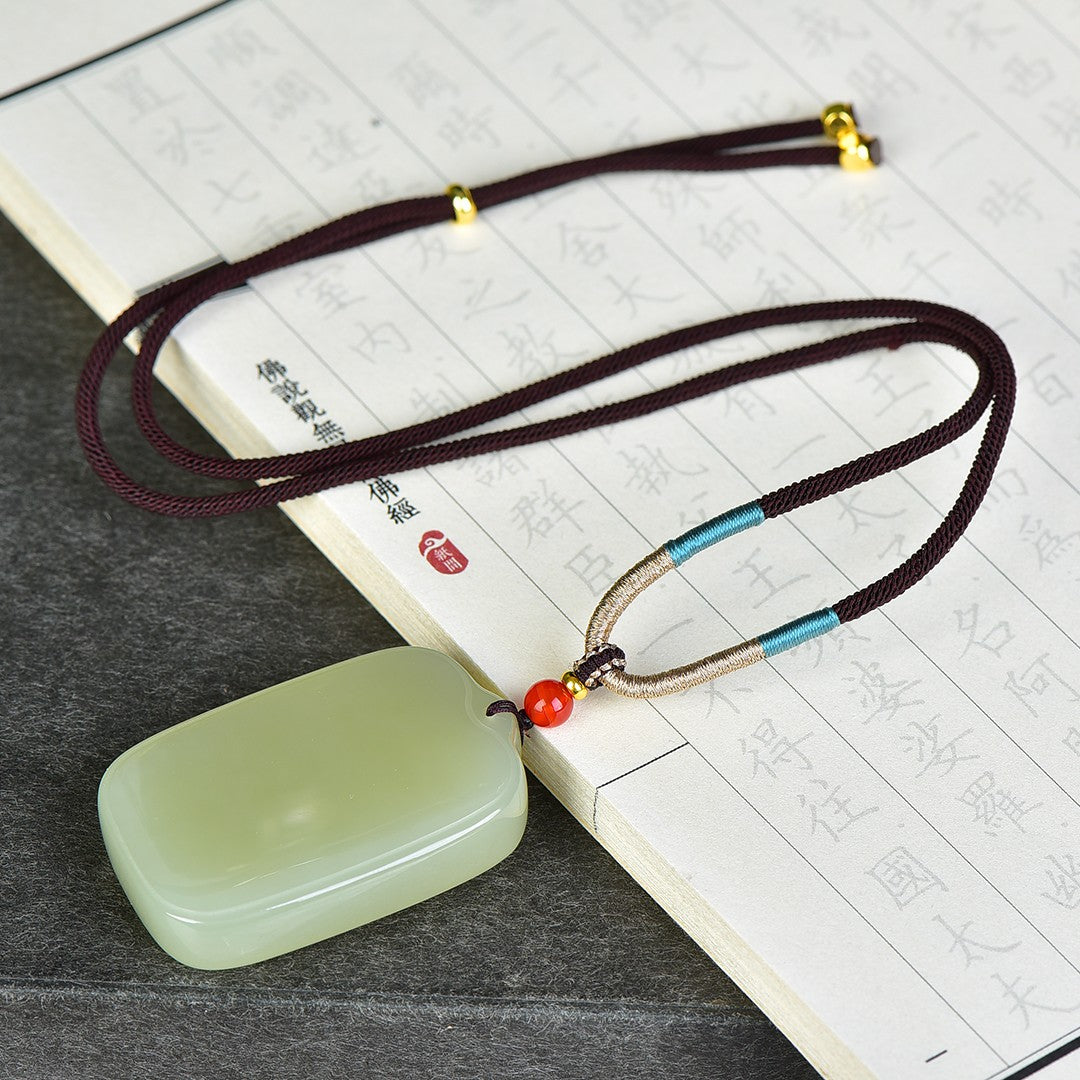 A0551 Superb Chinese Natural Hetian Jade Lucky Pendant