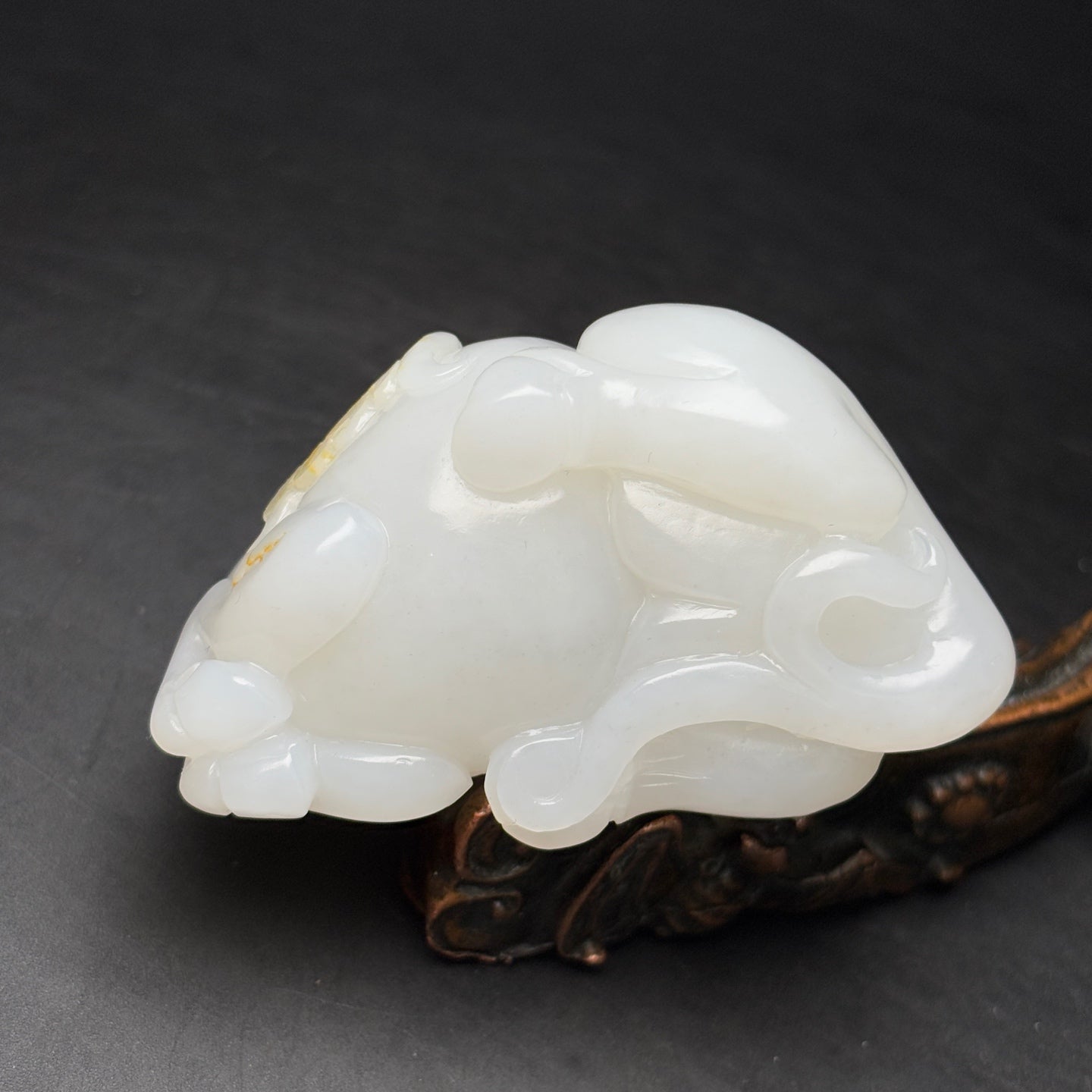 A0584 Superb Chinese White Hetian Jade Carved Horse & Monkey Statue/Pendant