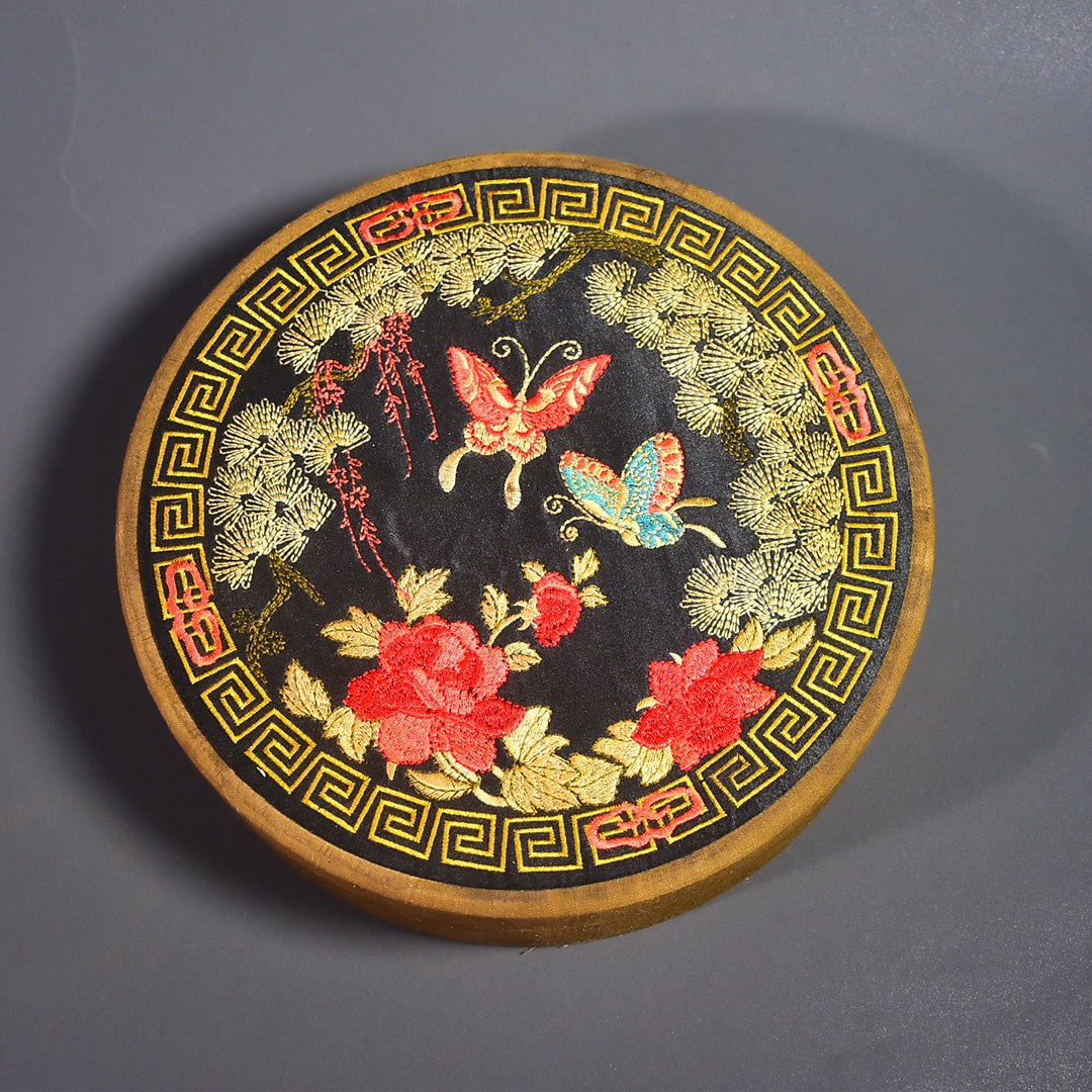 A0600 Exquisite Gold Wires Enamel Inlay Gem Hairpin
