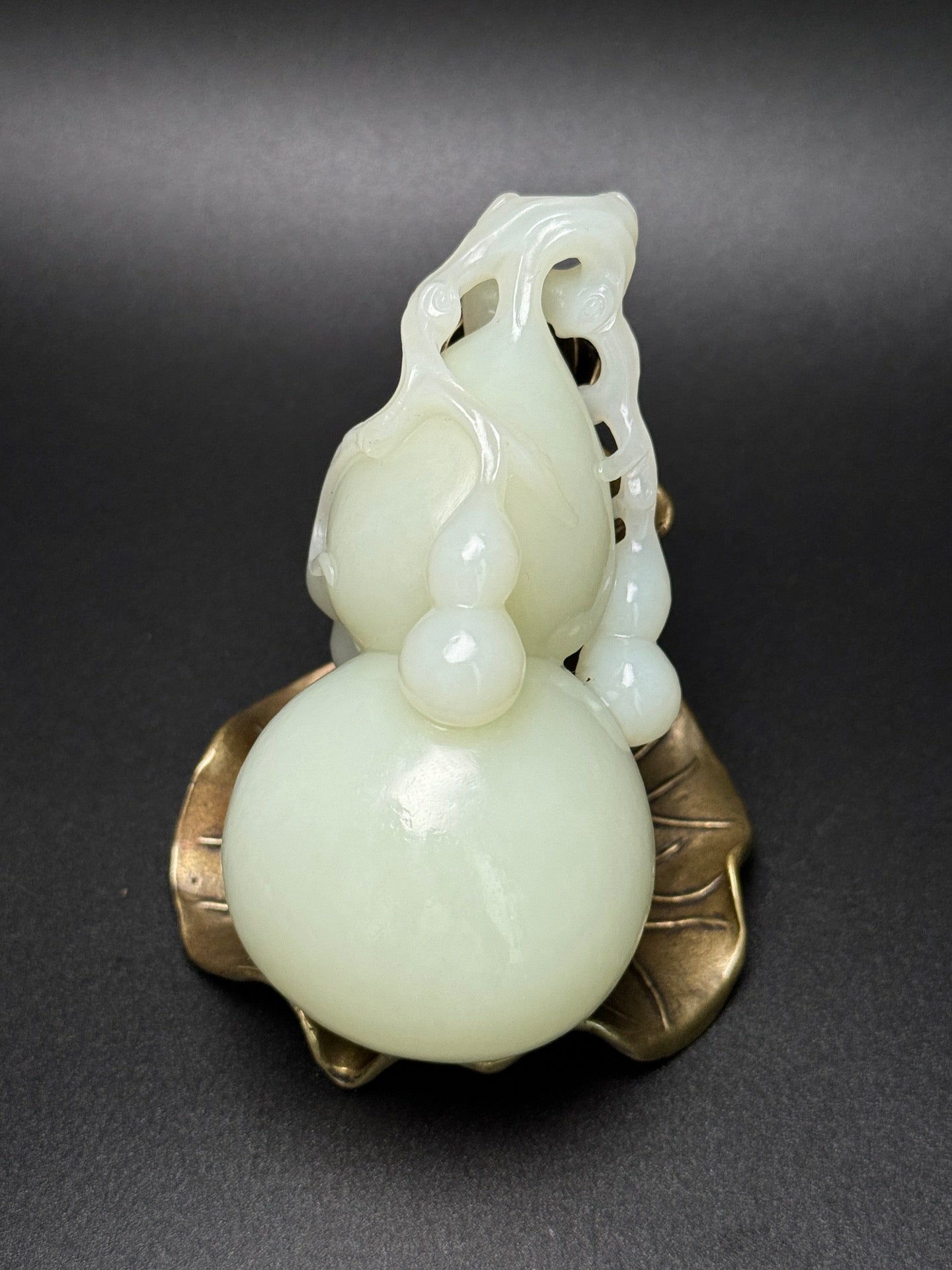 A0610 Superb Chinese White Hetian Jade Carved Gourd Pednant/Statue