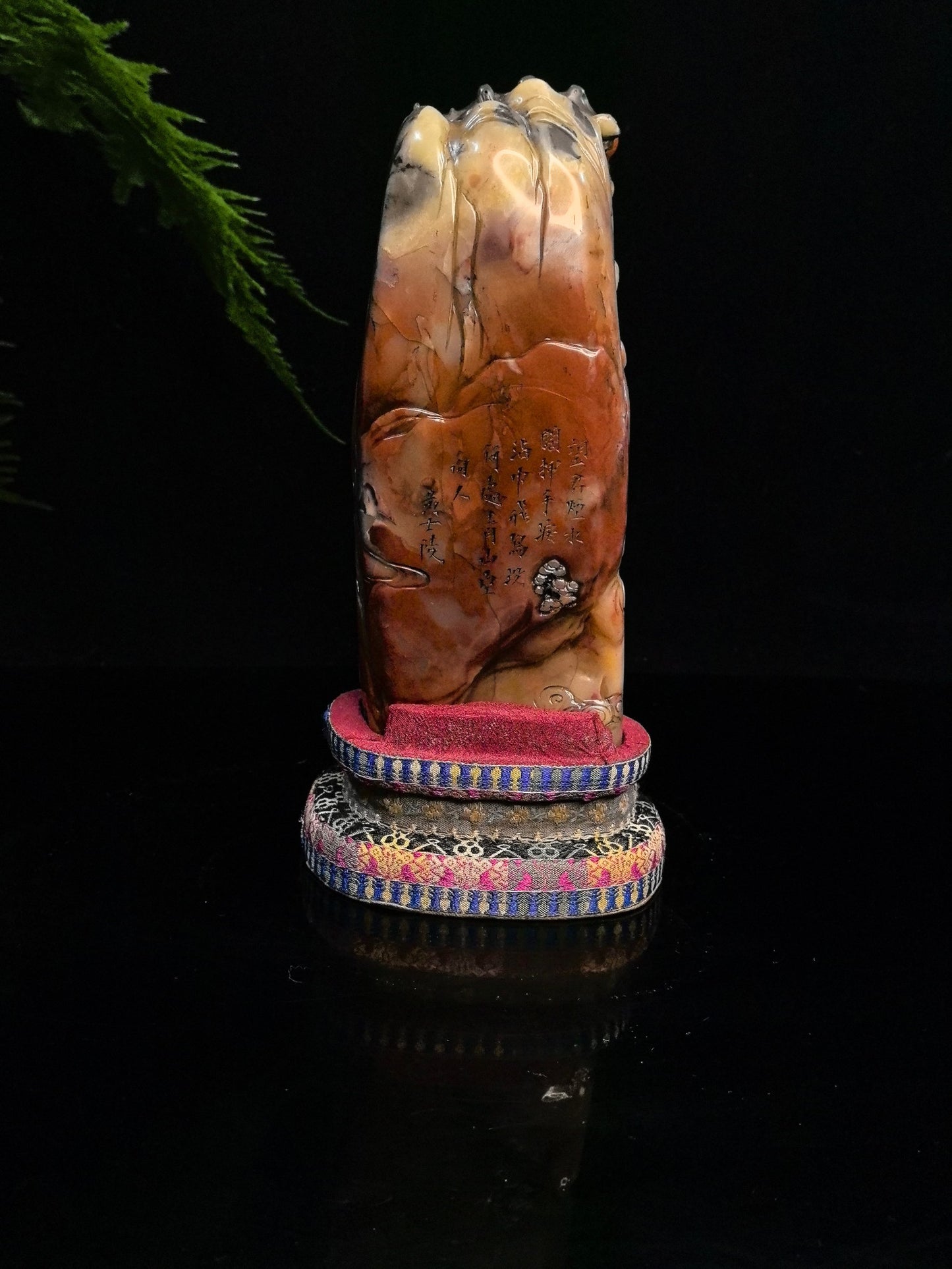 A0629 Vintage Chinese Shoushan Stone Carved Mythical Figure Statue - Sun Wu Kong