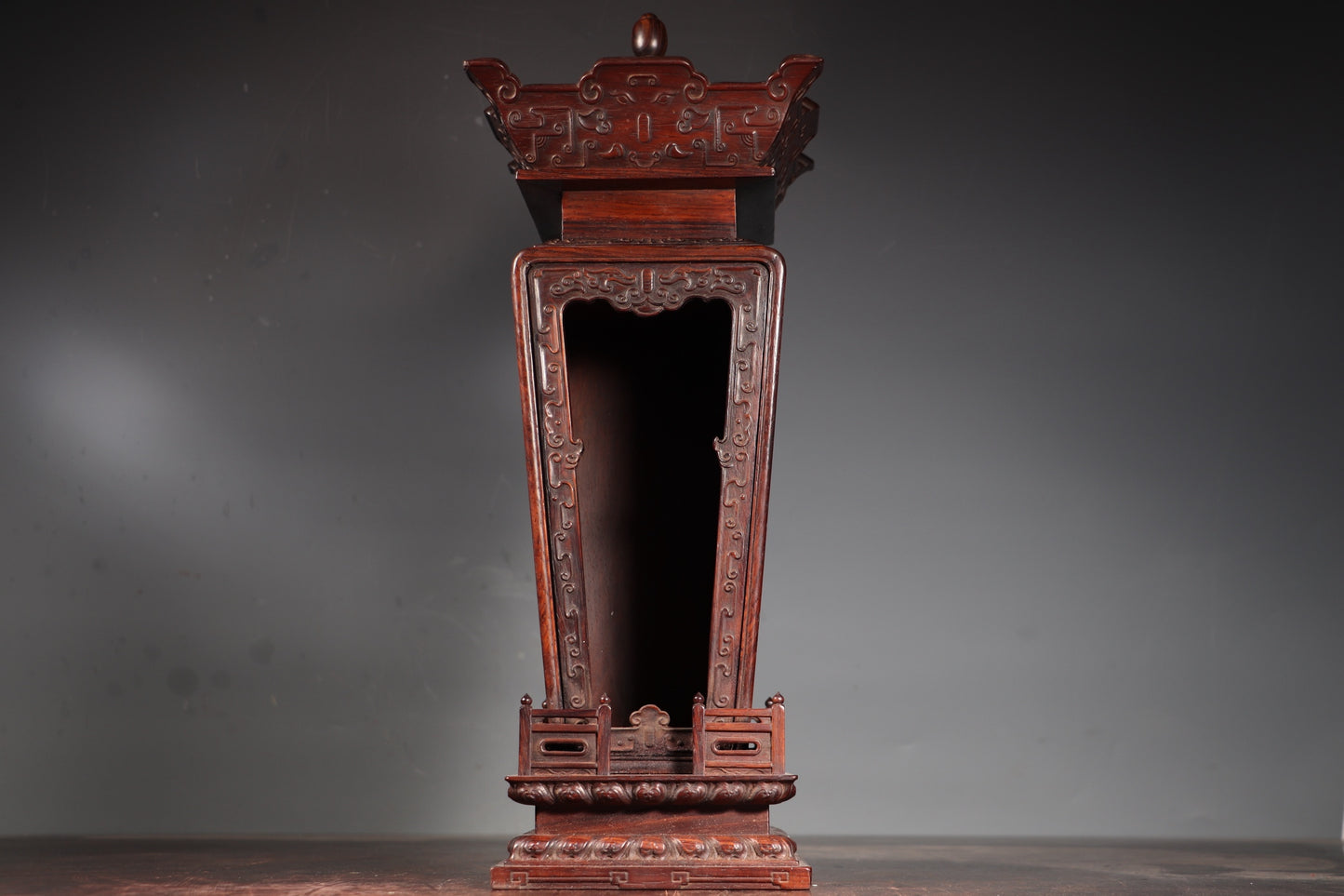 A0655 Vintage Chinese Huanghuali Wood Carved Shrines Statue
