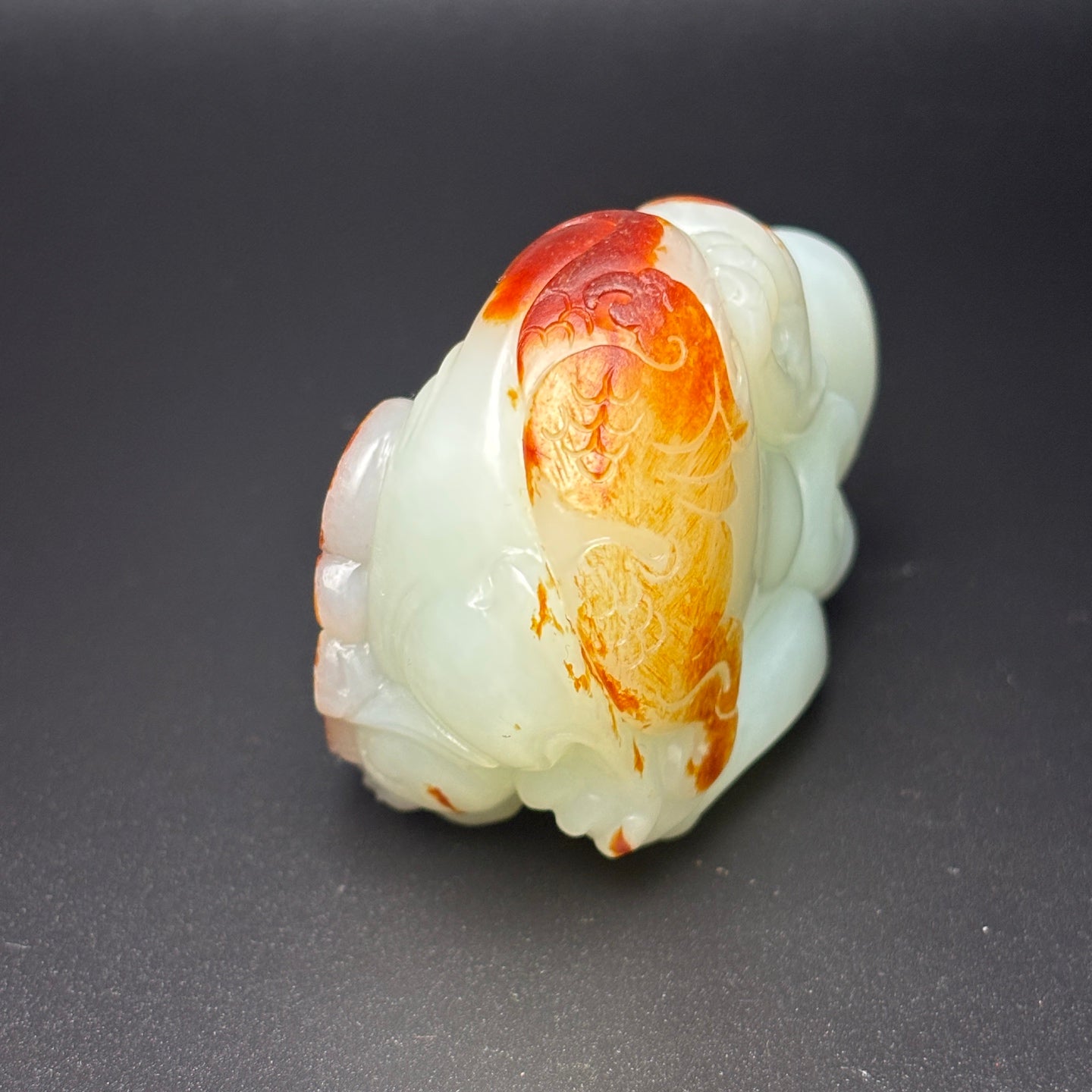 A0660 Superb Chinese Hetian Jade Carved Fortune Pixiu Statue/Pendant
